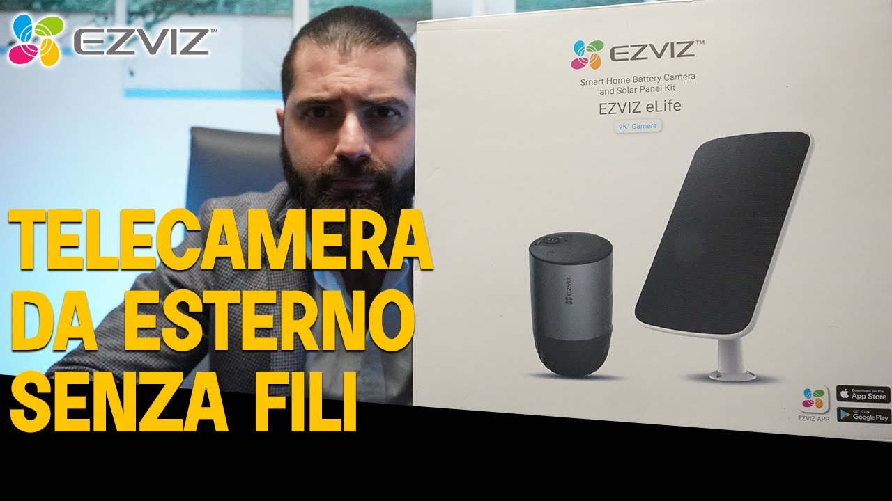 Telecamera esterno wifi con pannello solare per videosorveglianza Ezviz camera eLife 2K+ CS-BC1C