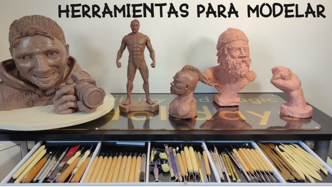 🔨🔴Herramientas de MODELADO de ESCULTURA🔺PLASTILINA o ARCILLA (tutorial 2023) ¿cuales son necesarias?