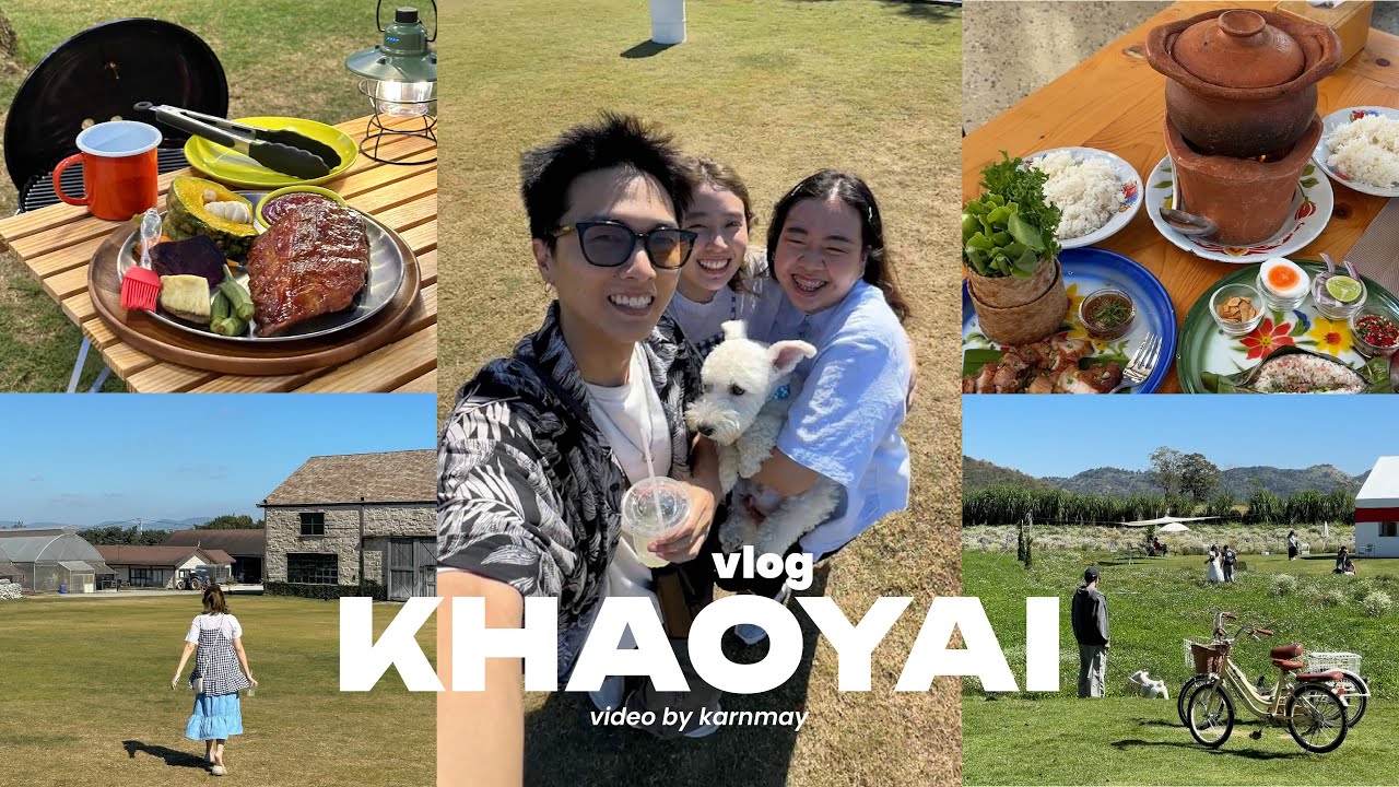 khaoyai vlog 🐕‍🦺 เที่ยวเขาใหญ่ 2วัน 1คืน the peri hotel, midwinter, คาเฟ่ (pet friendly) / KARNMAY