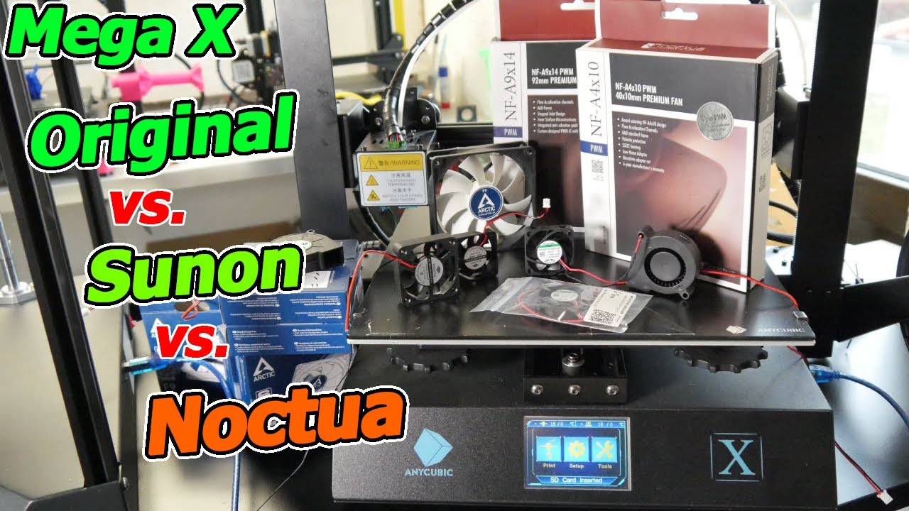 Anycubic Mega X: Lüfter Test Stock vs Sunon vs Noctua