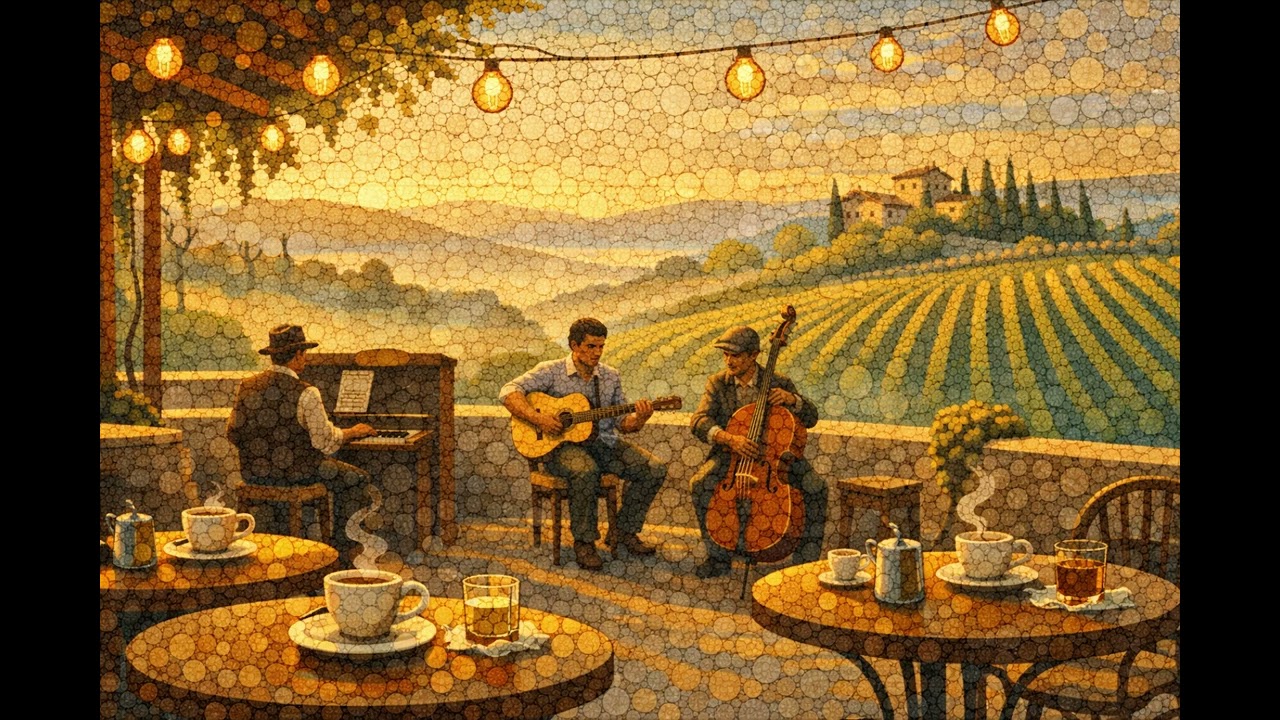 Sunrise Over the Italian Vineyard