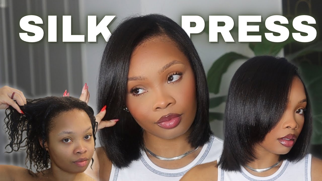 Silk press on natural hair | Professional results at home + tips | Healthy hair journey