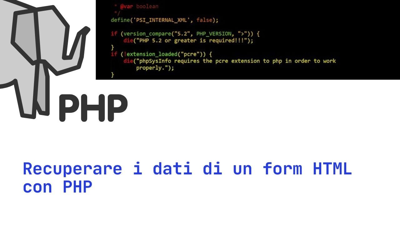 Come recuperare i dati di un form con PHP