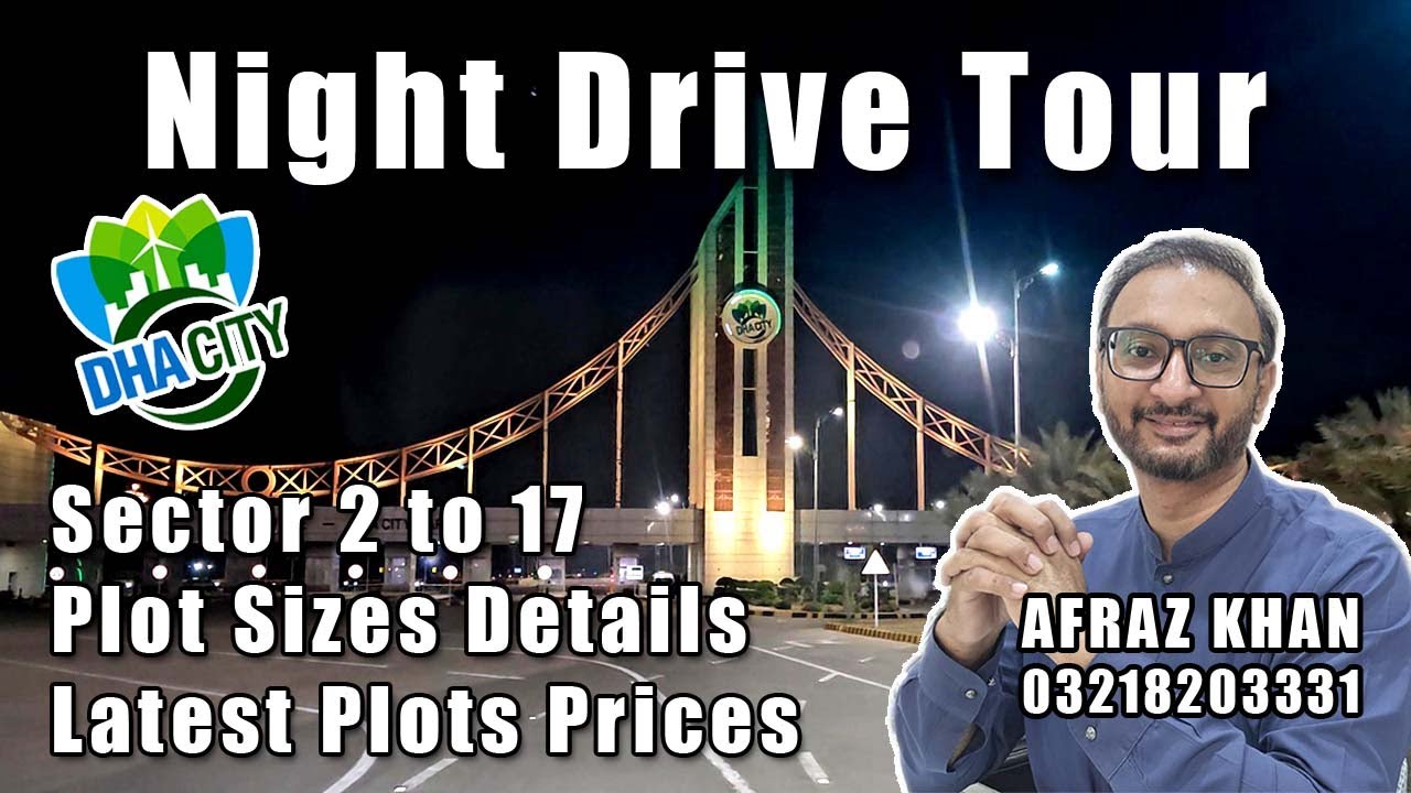 DHA City Karachi | Night Drive Tour | All Sector Details & Latest Plot Prices