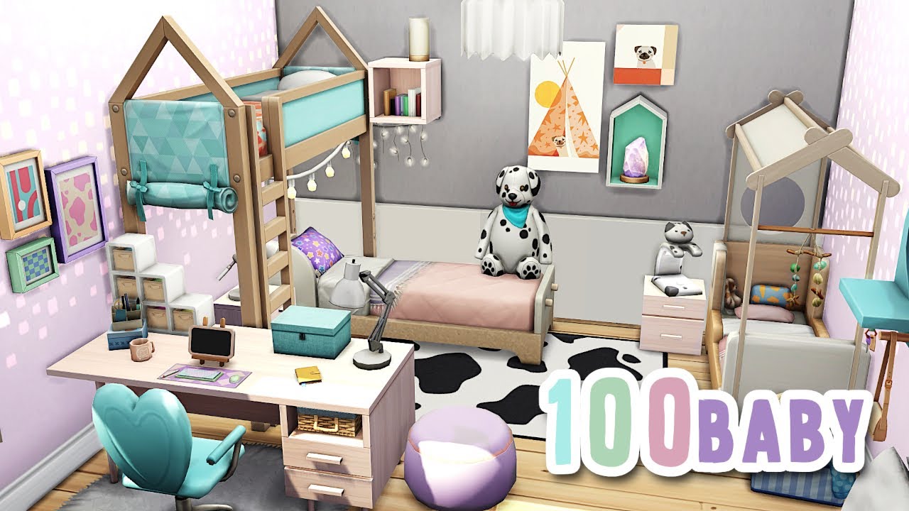 100 Baby Challenge Apartment 👩‍👧‍👦 | The Sims 4 - Speed Build (NO CC)