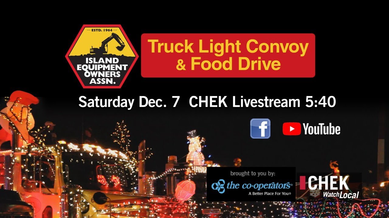 Island Equipment Owners Association Truck Light Convoy and Food Drive