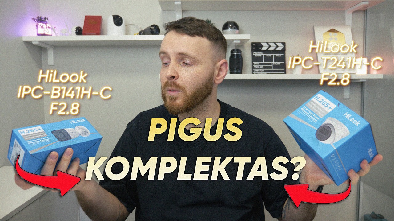 Ryškus vaizdas už pigiai? HiLook IPC-B141H-C ir IPC-T241H-C apžvalga