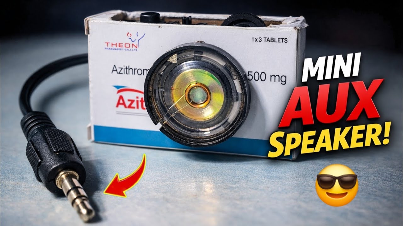 Mini AUX Speaker from Medicine Box | Amazing DIY Cardboard Speaker