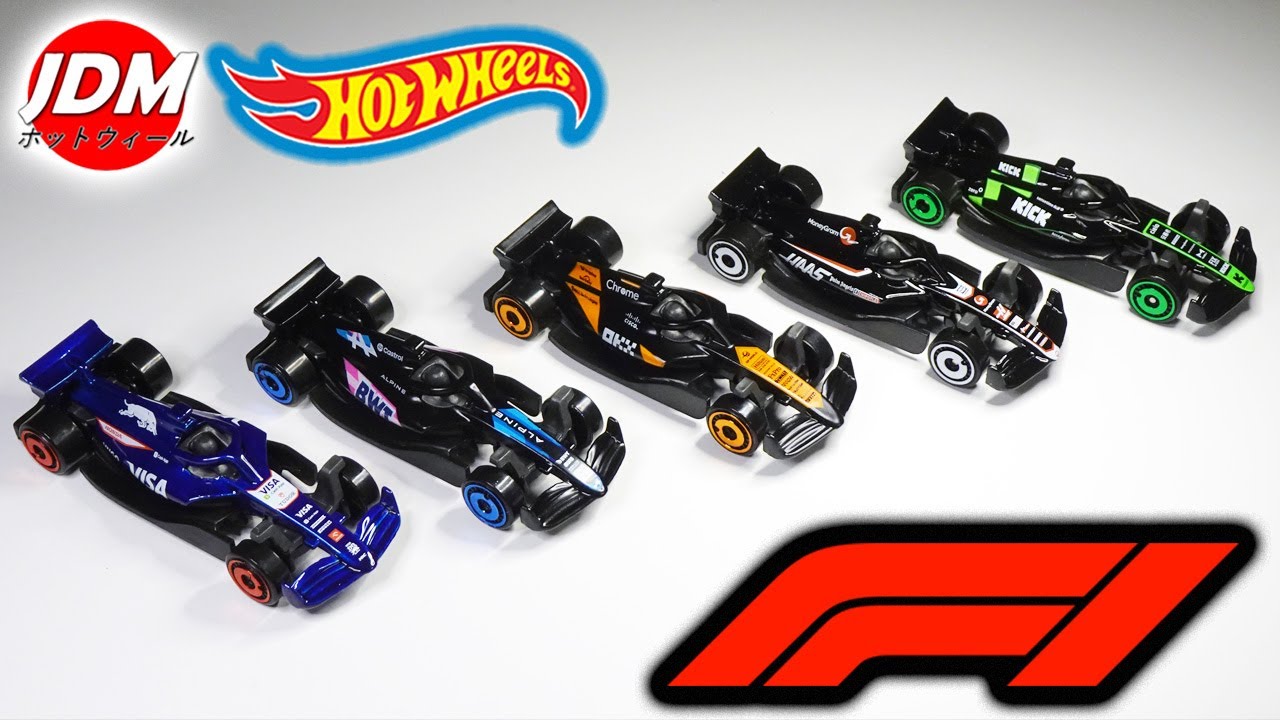 Hot Wheels Formula 1 - 5 Pack Diecast cars Mclaren Alpine Red Bull Sauber Haas review unboxing F1