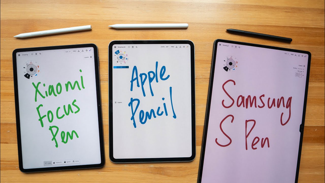 XIAOMI Focus Pen vs SAMSUNG S Pen vs APPLE Pencil Pro (reupload)