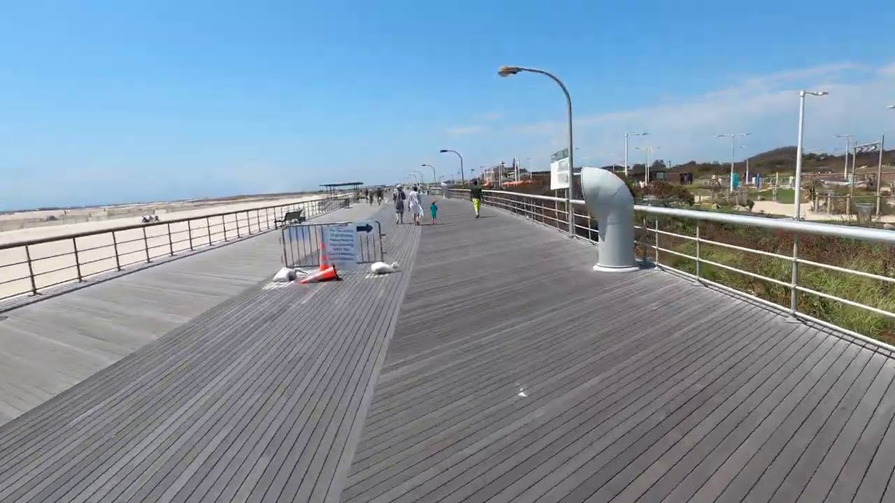 ⁴ᴷ⁶⁰ Cycling the Jones Beach Boardwalk, NY in its Entirety (August 9, 2020)