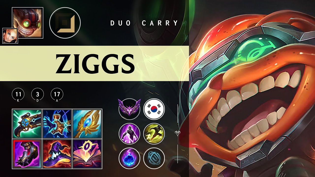 Ziggs Carry vs Jhin - KR Master Patch 25.23