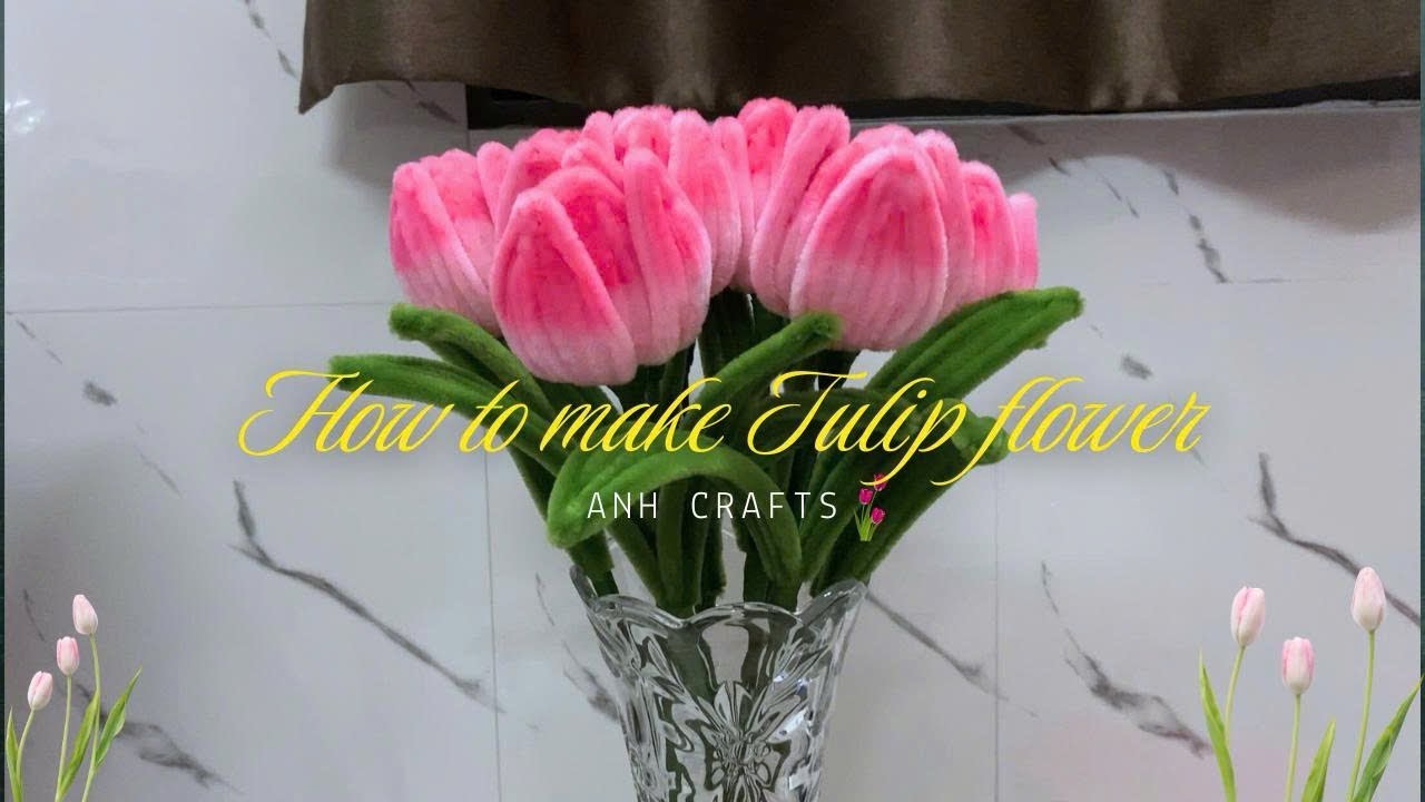 Hướng Dẫn Làm Hoa Tulip Bằng Kẽm Nhung Siêu Đẹp Đơn Giản #shorts 