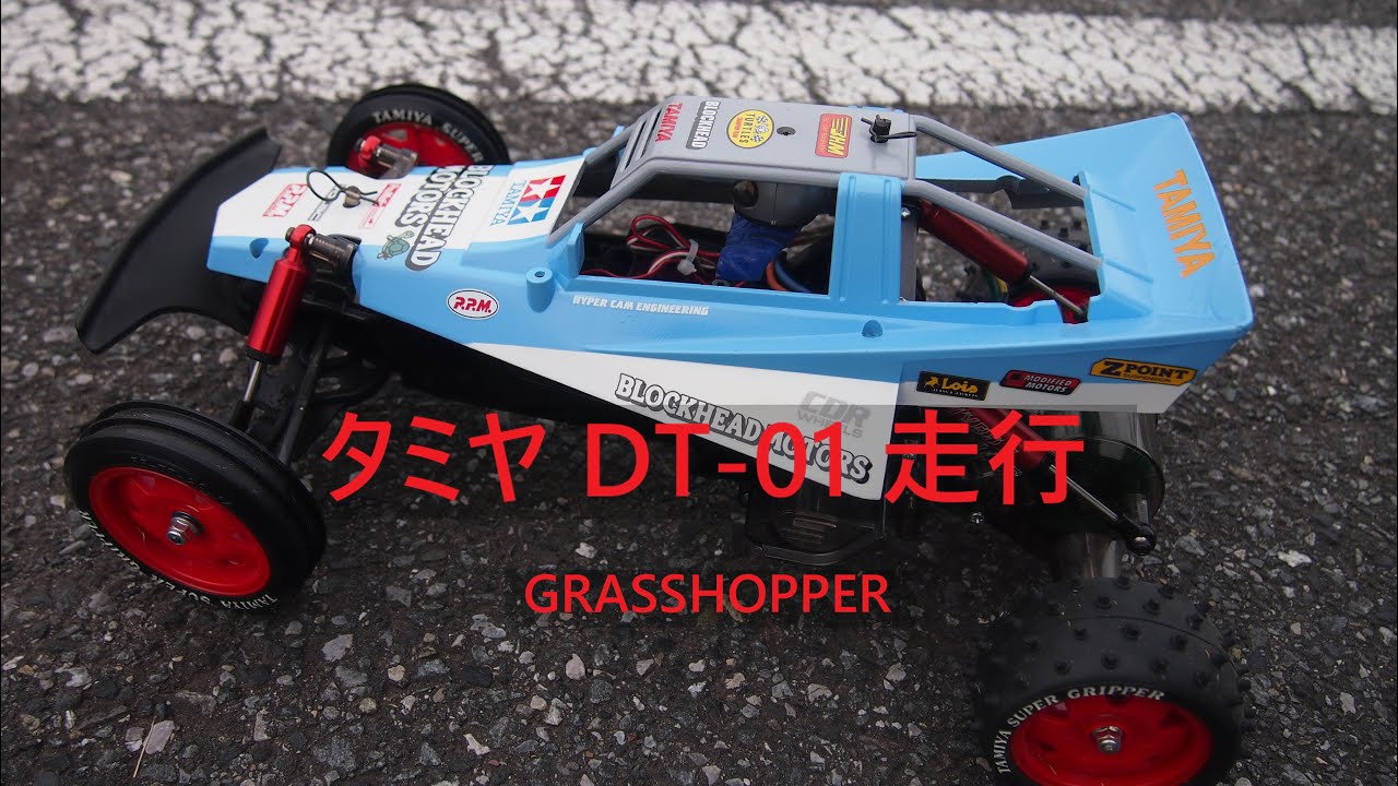 タミヤDT-01を走らせました。ボディはグラスホッパーです。