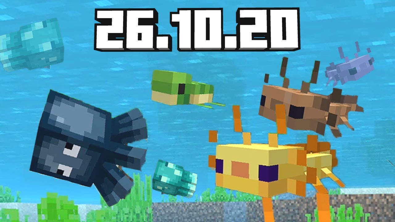 NUEVOS BEBES ACUATICOS Y ESCUDOS SUPER MEJORADOS Minecraft 26.10.20