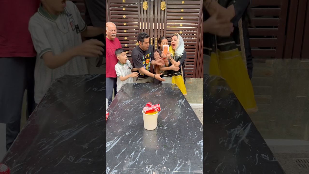 Throw The Drink Challenge, let&rsquo;s See Who Will Win? #familygames #familychallenge