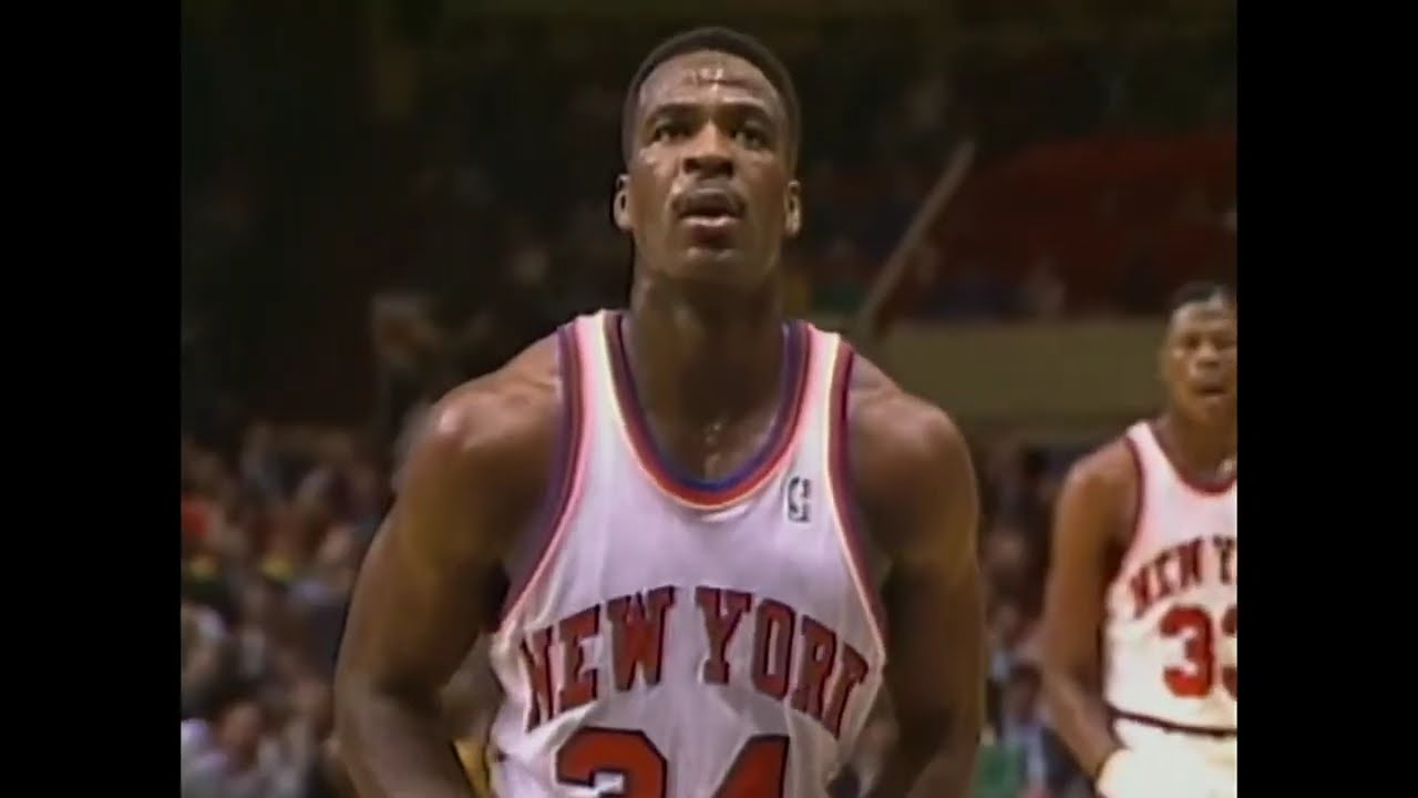 (Rare footage) Reggie Miller vs Mark Jackson, Rod Strickland (rookie Rik Smits) knick Pacers 1988