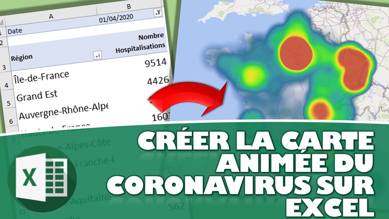 COMMENT CRÉER UNE CARTE DE FRANCE ANIMÉE DE SUIVI DE L’ÉPIDÉMIE DU CORONAVIRUS SUR EXCEL SANS VBA