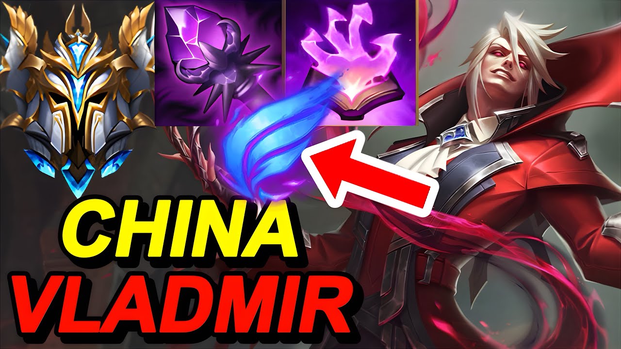 WildRift China Vladmir Mid | Sovereign 155LP Rank Gameplay | Nightbringer Vladimir Skin | Build Rune