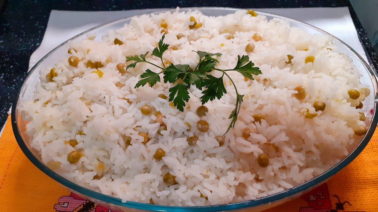 Arroz com ervilha soltinho