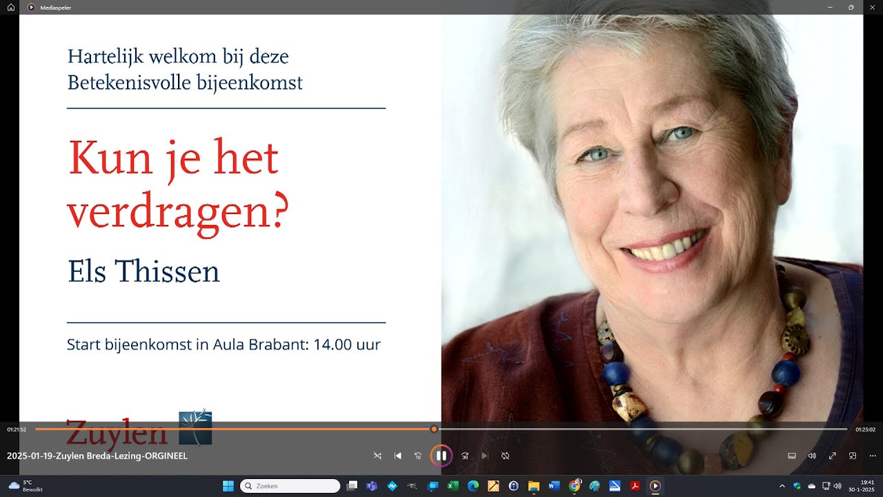 Lezing Zuylen Breda 'Kun je het verdragen'