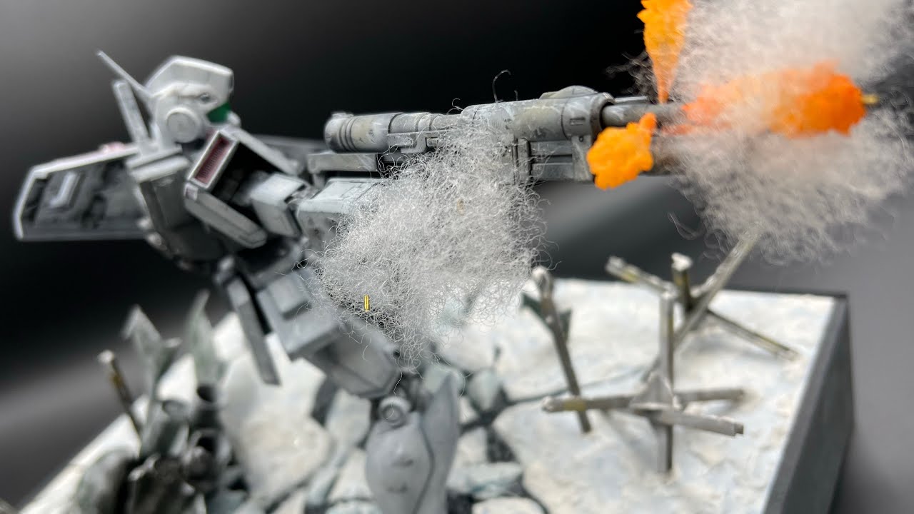ガンプラ寒冷地ジオラマ　Mobile suit GUNDAM diorama.