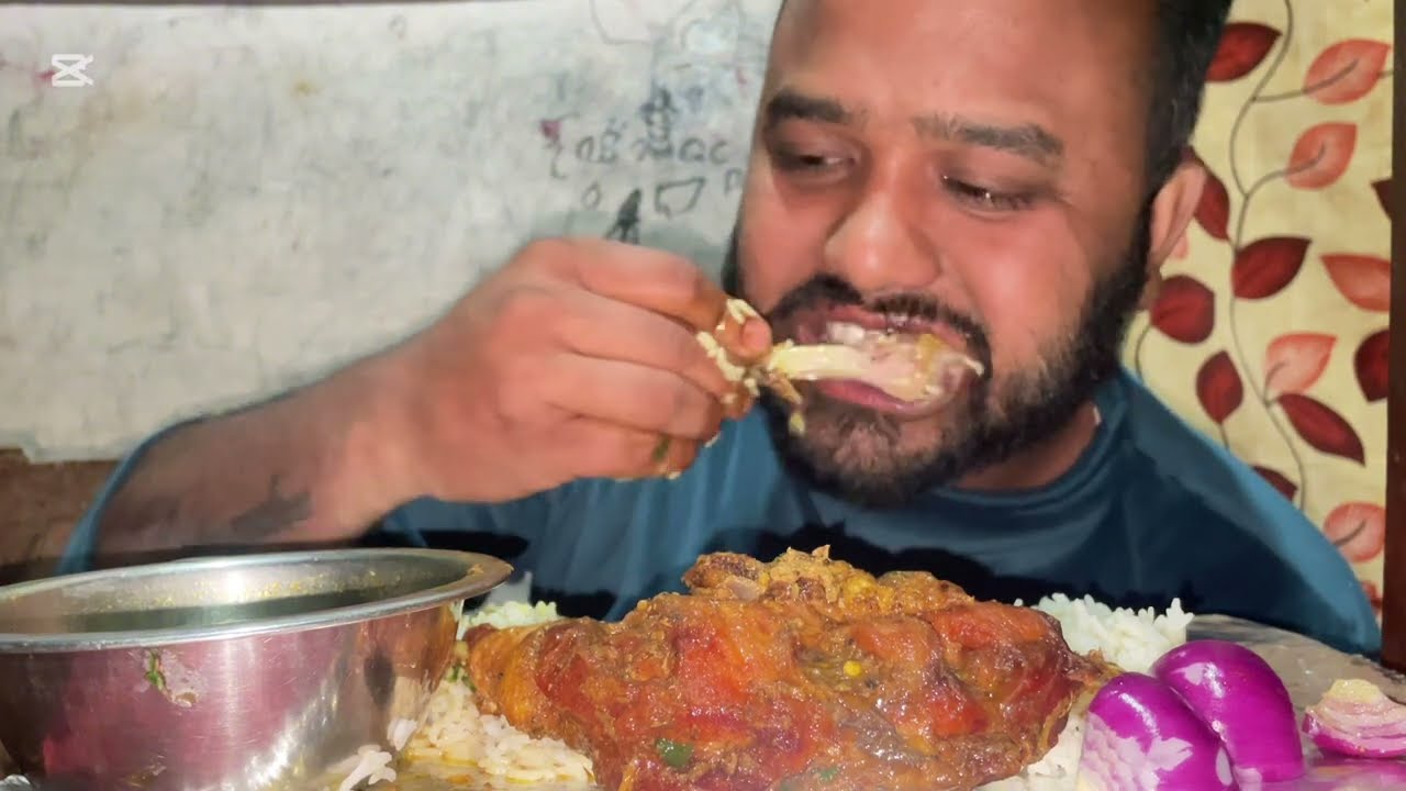 Local chicken and rice eating ￼#mukbang 
