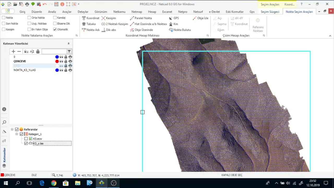 1) NETCAD 8 Nokta Bulutu Dosyasından 3D Yol Projesi Elde Etme ve Ara Aşamaları (ÜCRETSİZ)
