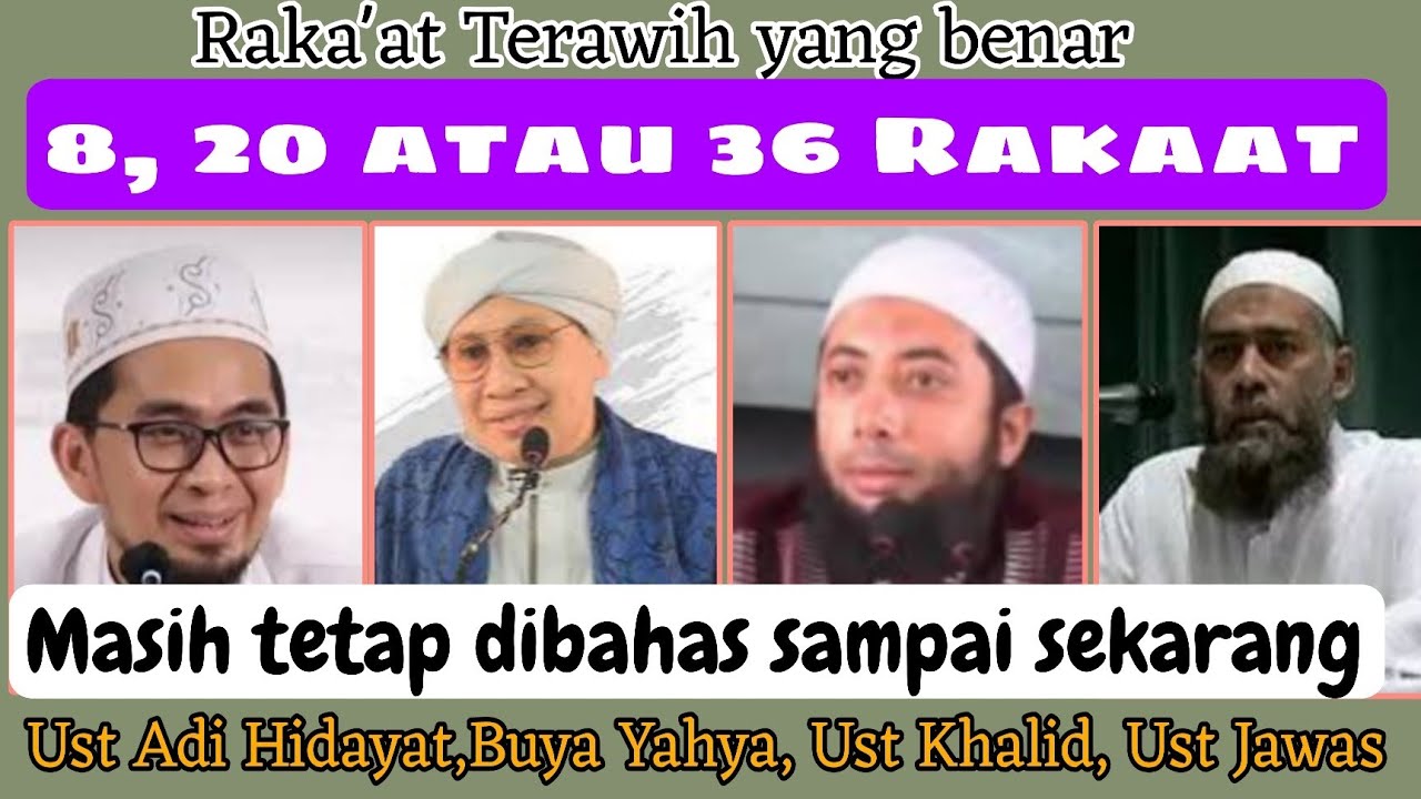 Hitungan Sholat Terawih yang benar 