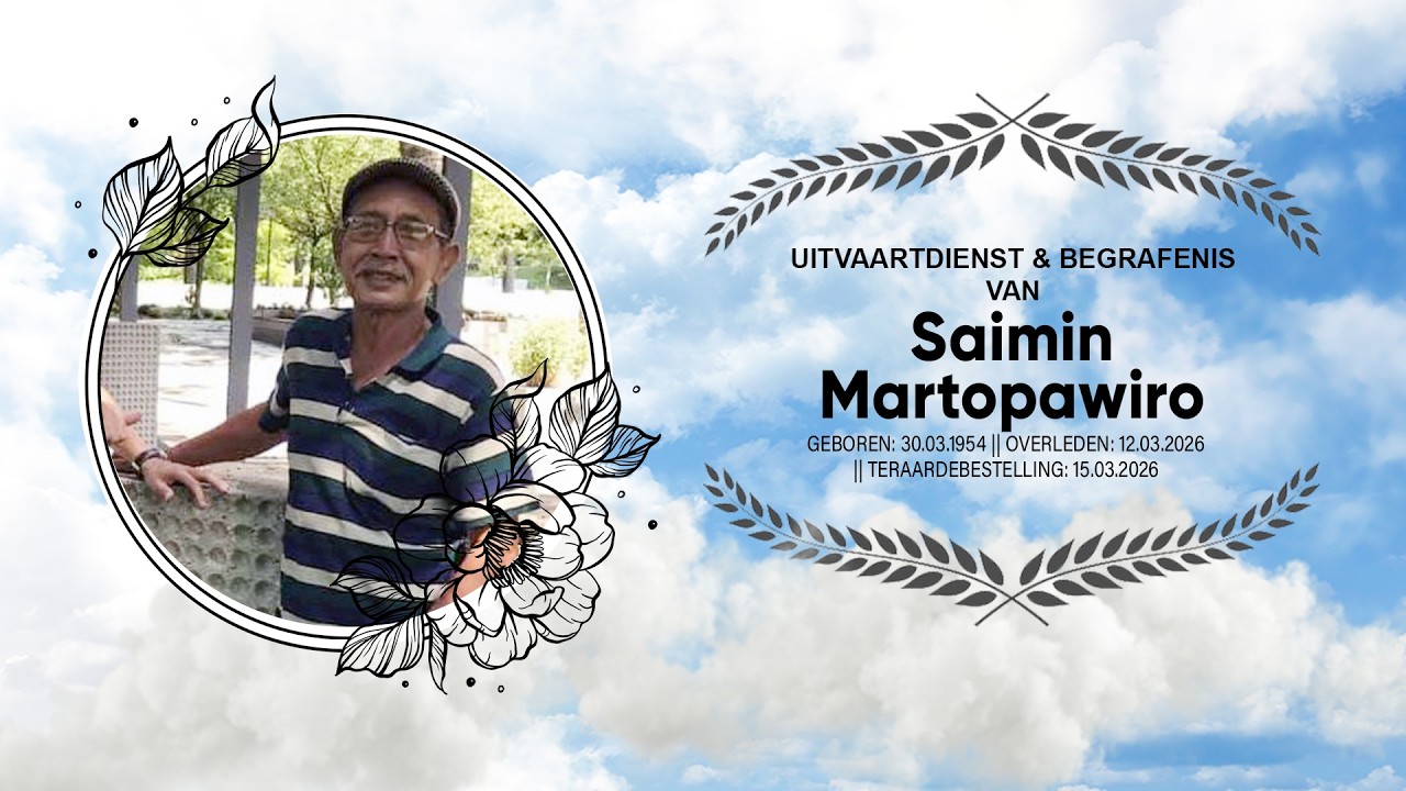 Livestream : Uitvaartdienst en Begrafenis van Saimin Martopawiro || 15.03.2026