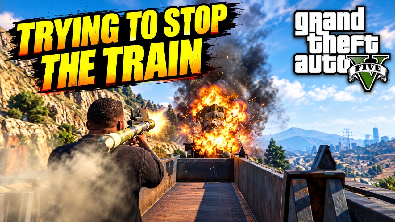 Trying to Stop The Train in GTA 5