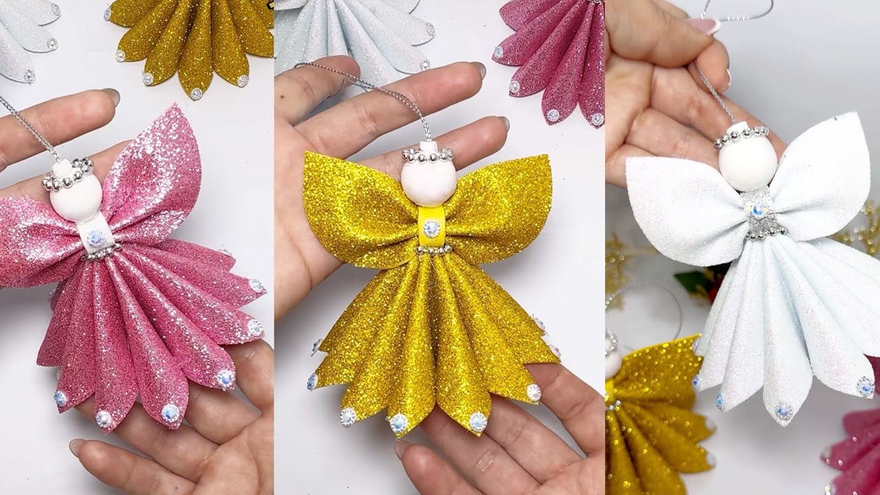 🎄⛄️🌟ANGELITOS NAVIDEÑOS de foami o goma Eva