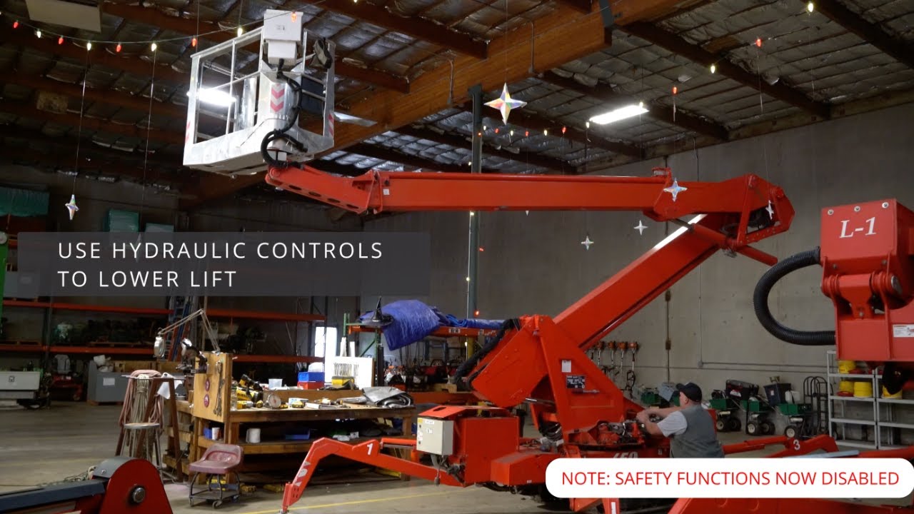 Teupen LEO 23GT Emergency Lowering Procedure (GTS Lifts L-5 and L-6)