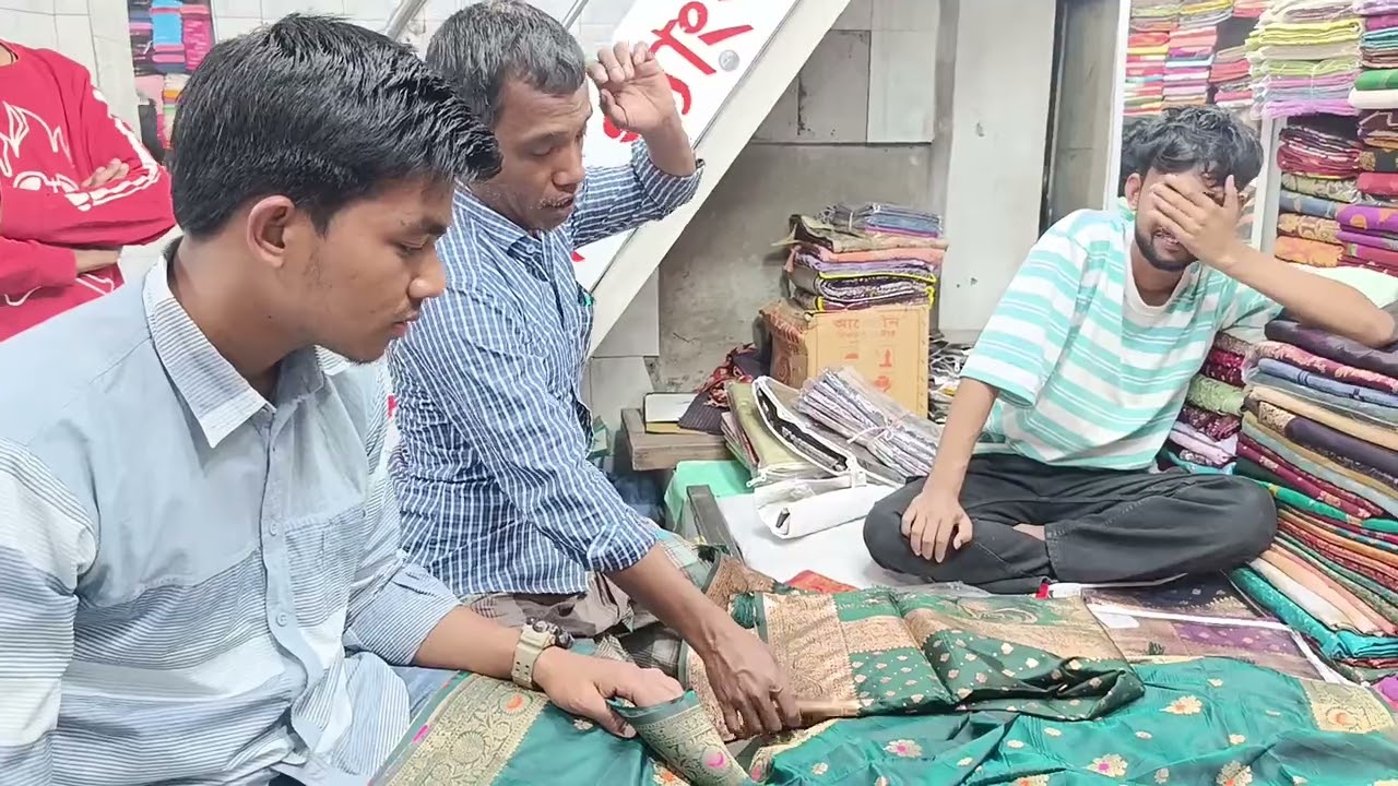 Saidpur new market thanks cloth store Indian katan  sari pabin