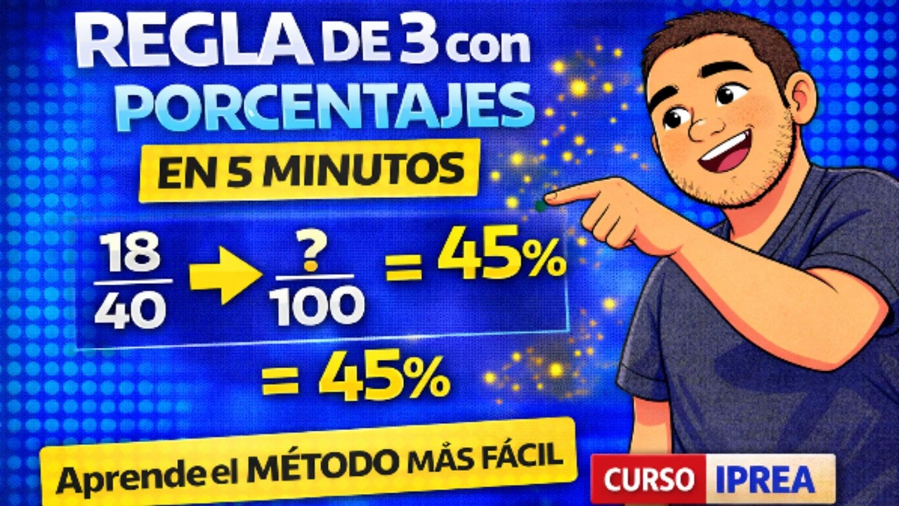 Aprende la REGLA DE 3 con PORCENTAJES Fácil y Rápido Curso ECOEMS