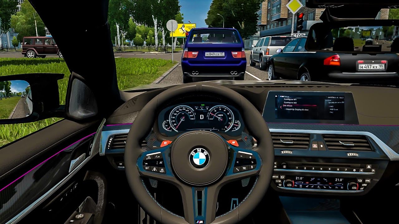 2020 BMW M5 F90 LCI - City Car Driving [Steering Wheel Gameplay]
