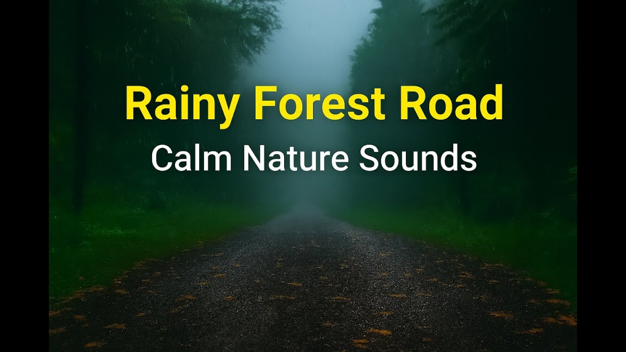 Rainy Forest Road Walk 🌧️ | Natural ASMR Sounds for Deep Relaxation | Abolfazl Amiri
