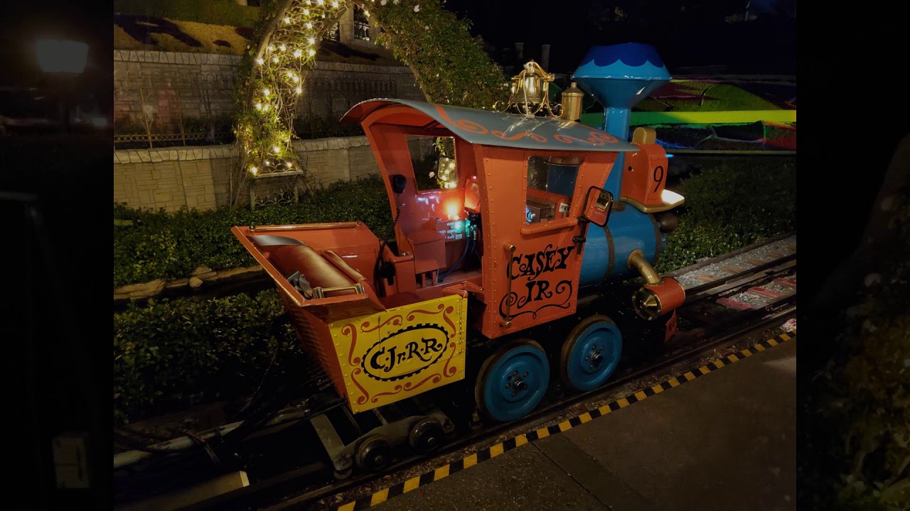 1/6/20 Anaheim Disneyland's Casey Jr. Circus train at nighttime