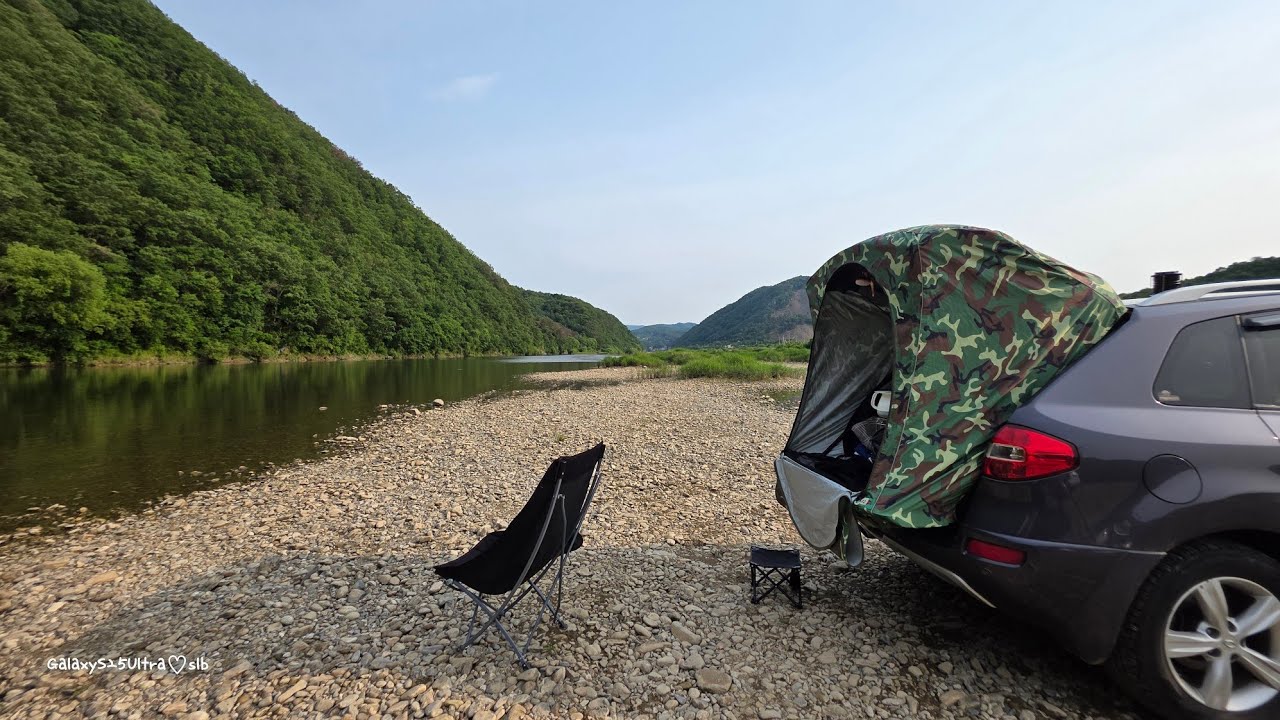 모곡밤벌 유원지 홍천강변 차박캠핑,홍천군#모곡밤벌유원지차박캠핑#보리울캠핑장