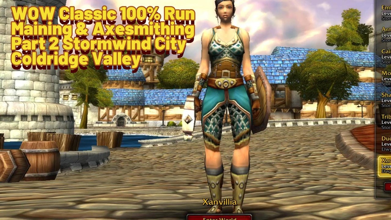 WoW Classic 100% Run –Mining Blacksmithing (Axesmith) Part 2