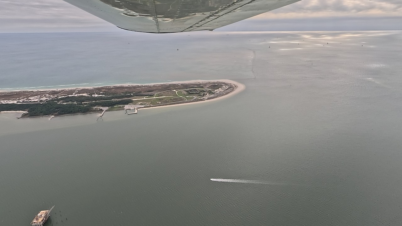 Beach Flight From Fort Morgan to Pensacola Pass at 2000ft - Aerial Sightseeing on the Emerald Coast