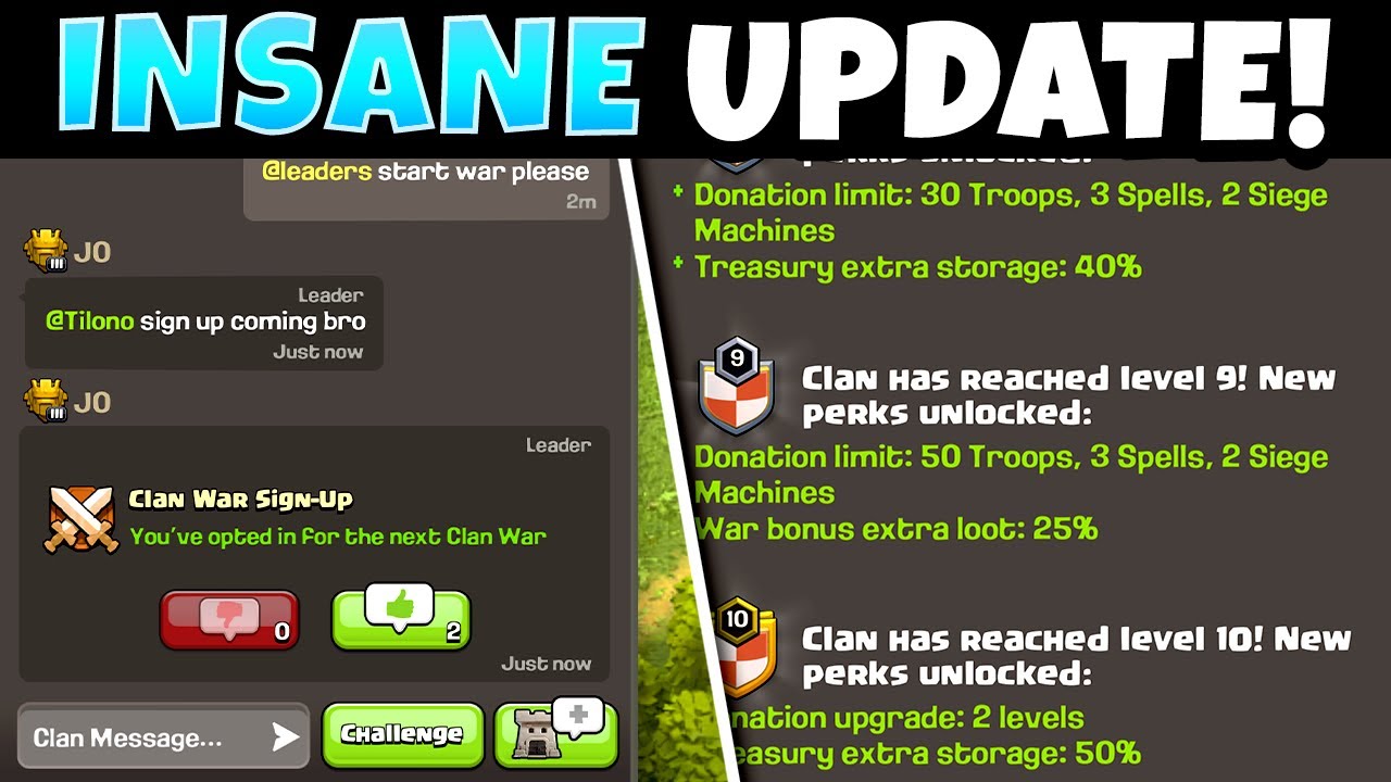 NEW CLAN PERKS, CHAT TAGS, and WAR TOOL | UPDATE Sneak Peek 1 (Clash of Clans)
