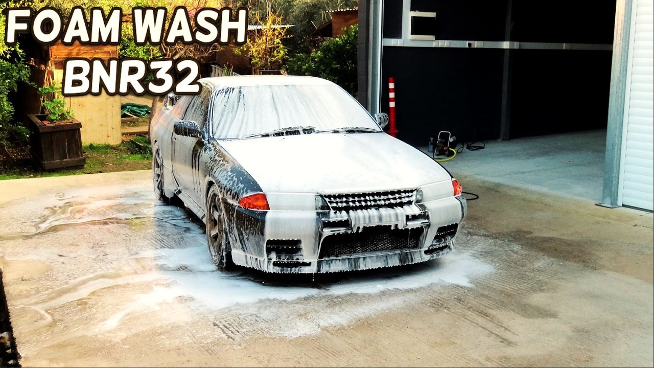 Nissan Skyline GTR R32 - DEEP CLEAN - FOAM WASH Exterior Detail -ASMR