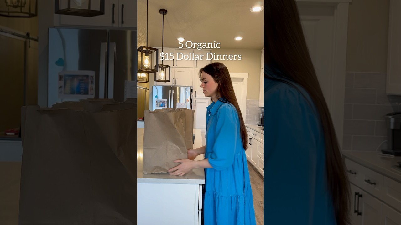 5 Organic $15 Dinners 🥗 #mom #recipe #healthy #organic #mealideas #christianmama #groceries #food