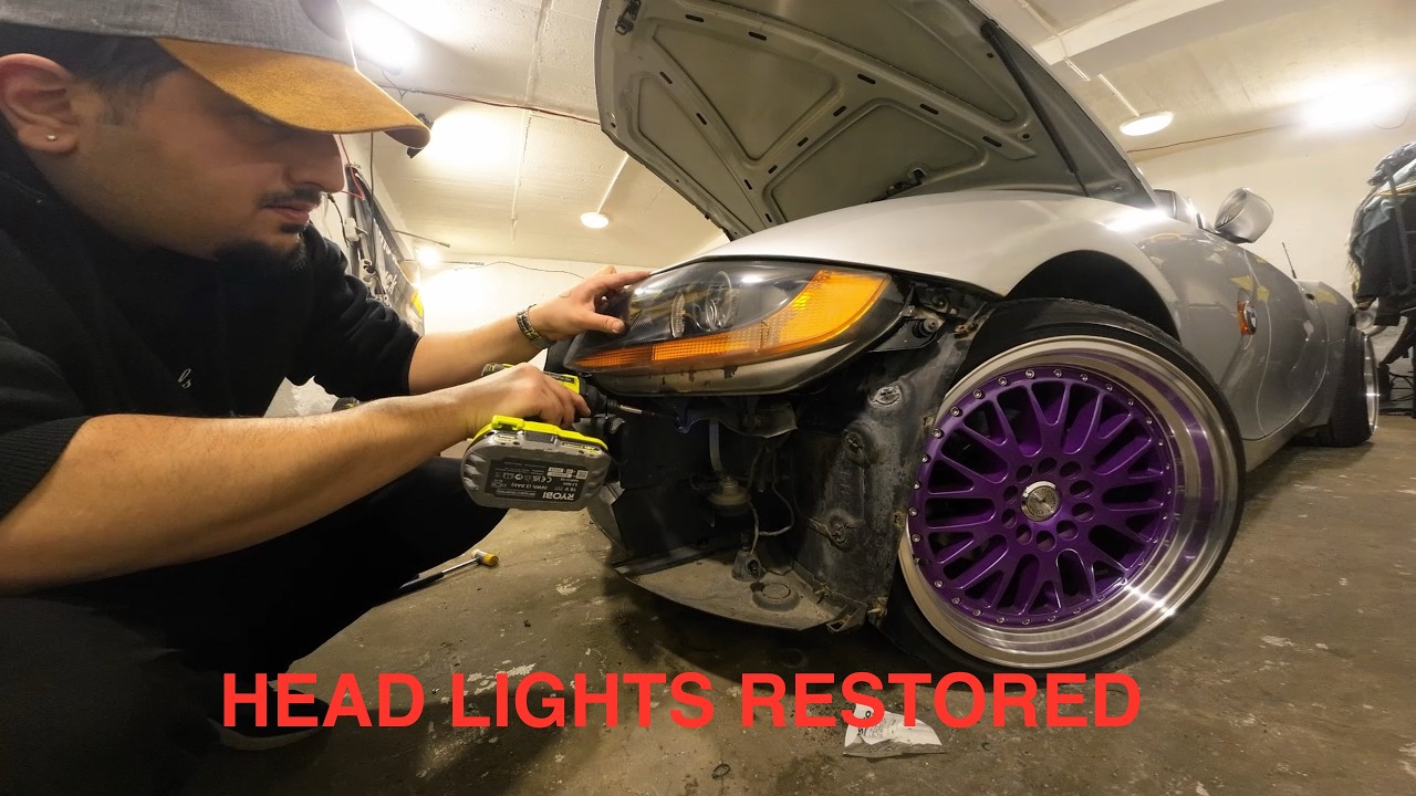 BMW Z4 Headlights RESTORED! Bumper Removal & Rust Fix DIY