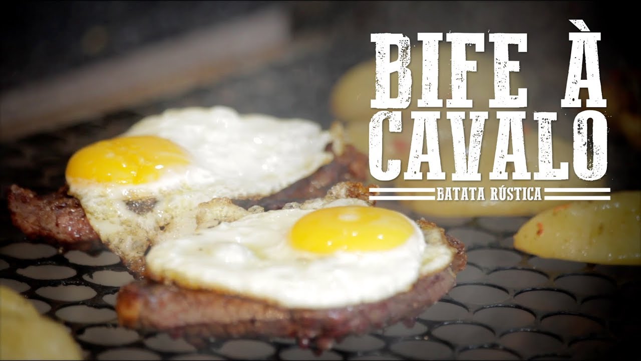 Bife à Cavalo e Batata Rústica I Churrasqueadas