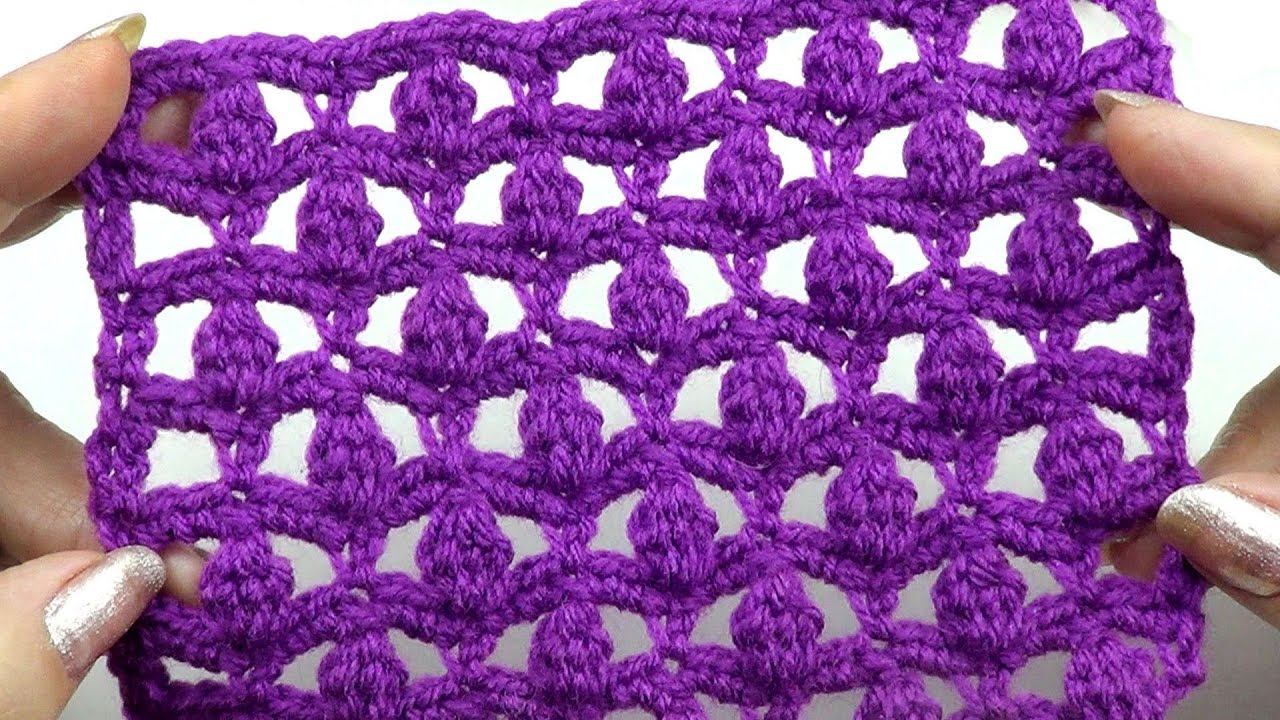 Сетчатый узор с шишечками   Mesh pattern with cluster