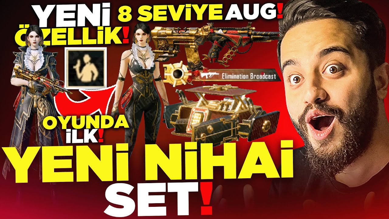 OYUNUN EN İNCE NİHAİ SETİ ve 8 SEVİYE AUG! OYUNDA İLK SET İNCELTME &Ouml;ZELLİĞİ! PUBG Mobile