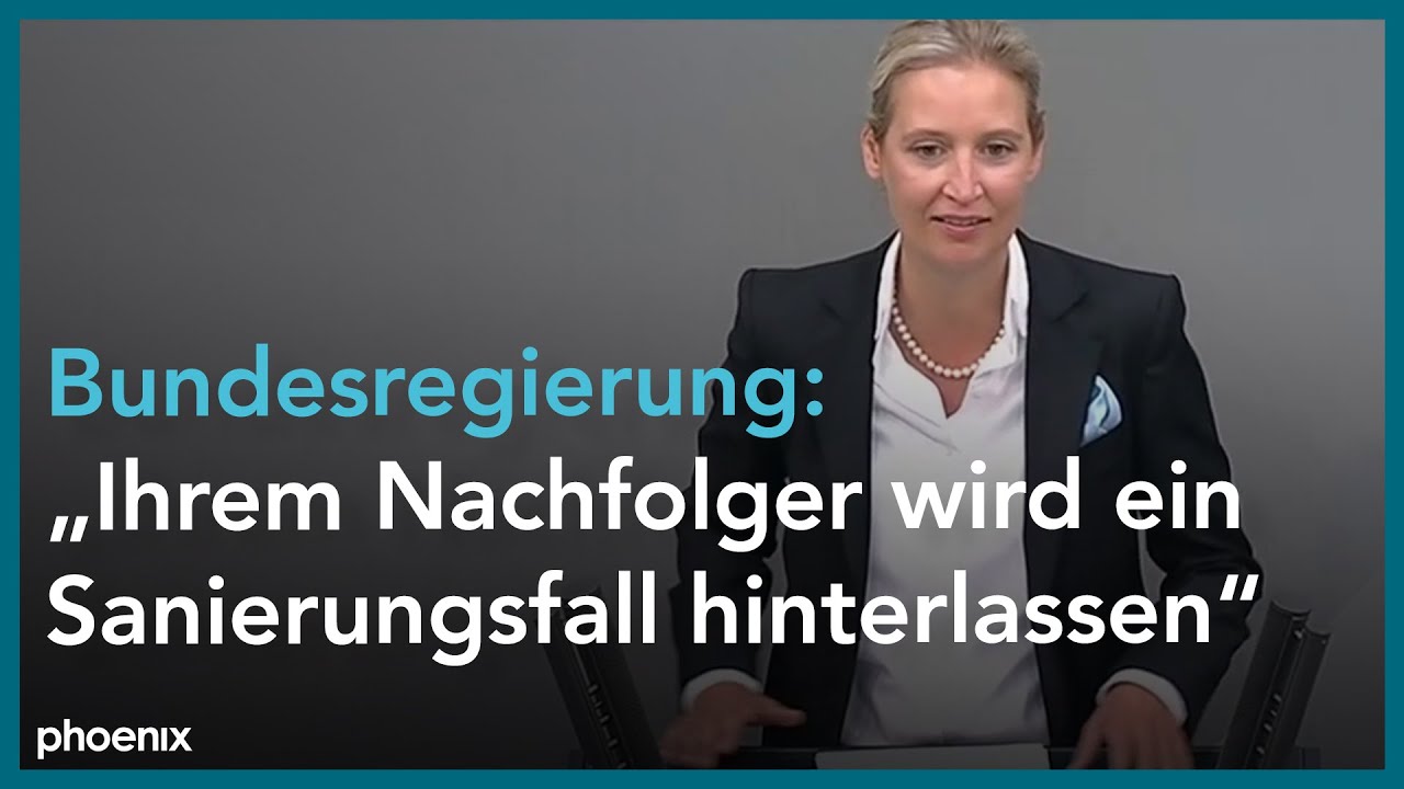 Vereinbarte Debatte zur Si­tuation in Deutsch­land: Rede von Alice Weidel (AfD) am 07.09.21