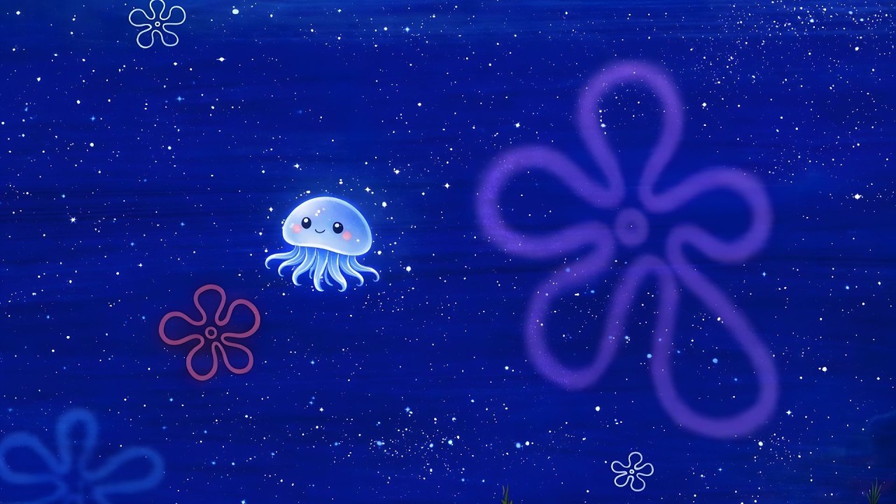 Deep Blue Stars LoFi (4 Hours) — Calm Focus & Cozy Night Vibes | Deep Jelly 🪼